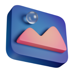 Icono de montaña con sol representando los cursos de diseño gráfico y publicidad